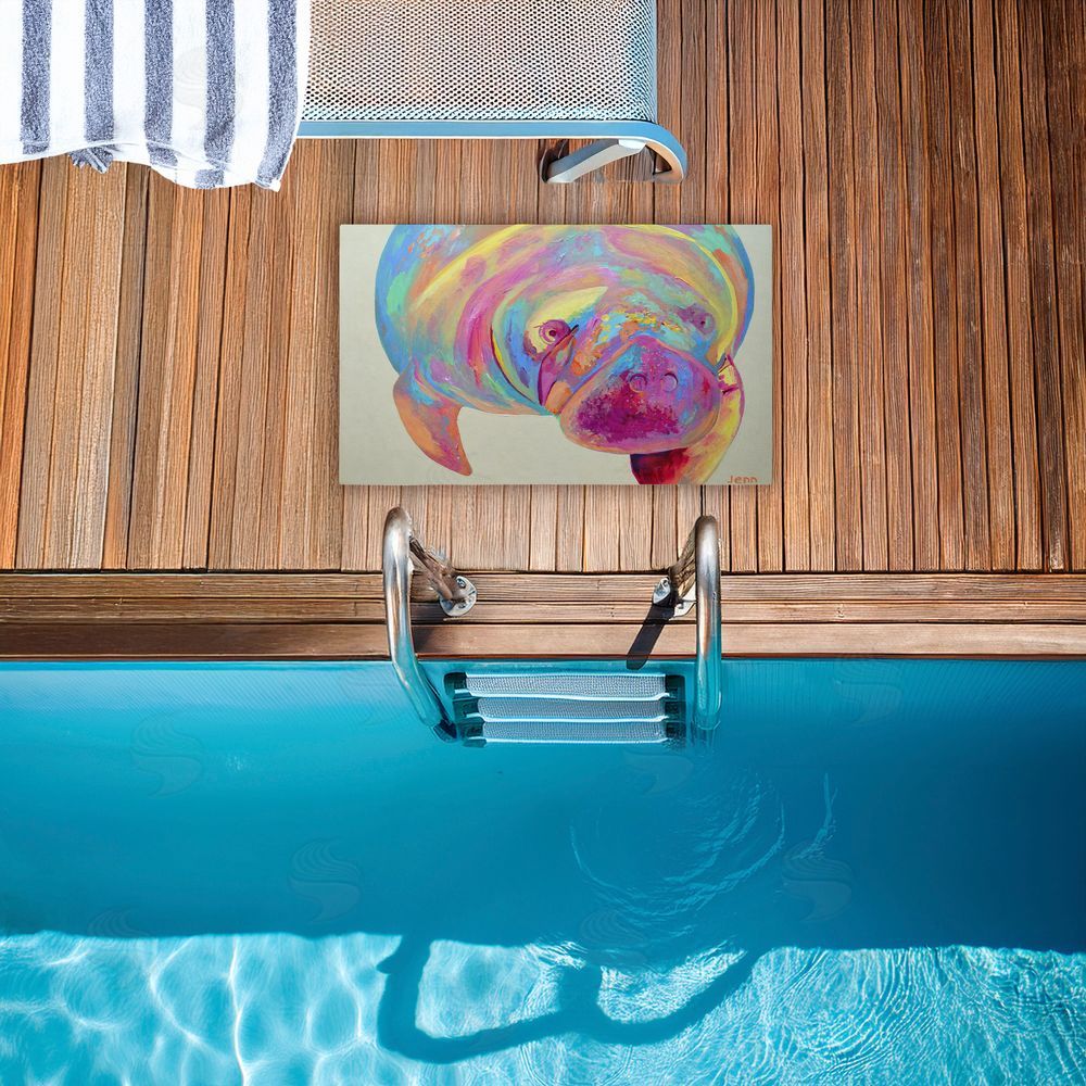 Jennifer Seeley Chromatic Hue Manatee Unwoven Outdoor Door Mat