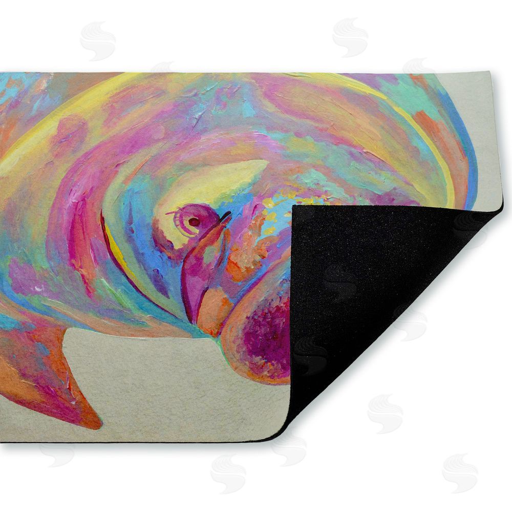 Jennifer Seeley Chromatic Hue Manatee Unwoven Outdoor Door Mat
