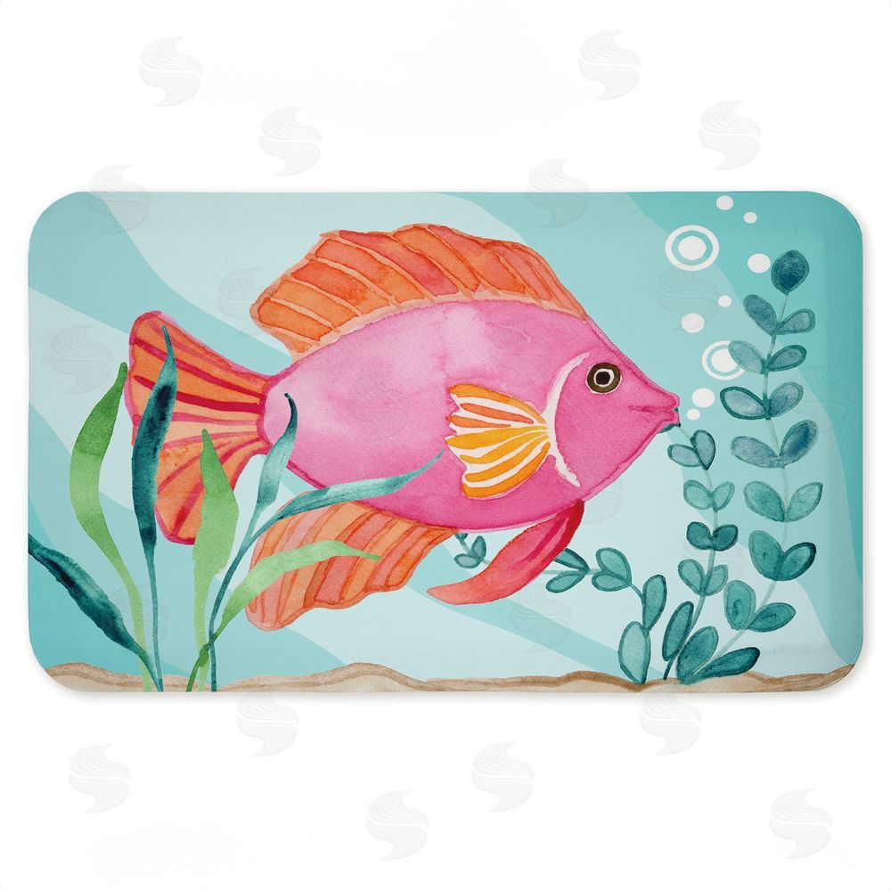 Audrey Jeanne Roberts Fun Bright Fish Underwater Kitchen Floor Mat