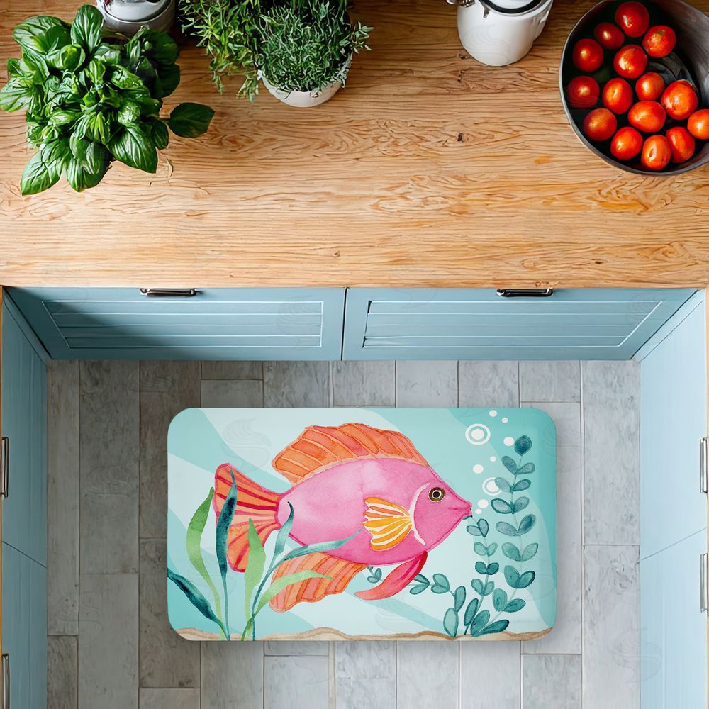 Audrey Jeanne Roberts Fun Bright Fish Underwater Kitchen Floor Mat