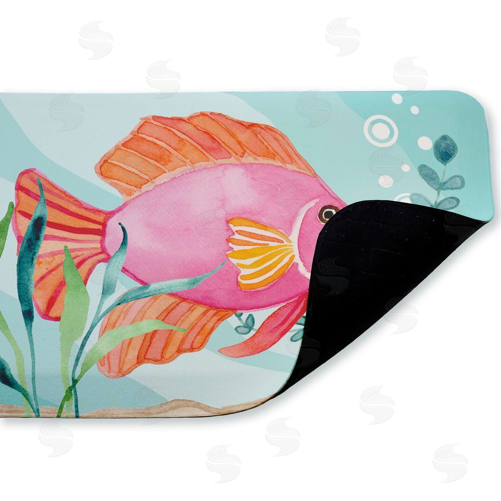Audrey Jeanne Roberts Fun Bright Fish Underwater Kitchen Floor Mat