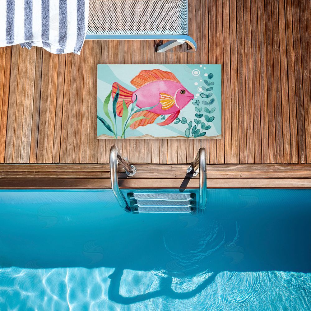 Audrey Jeanne Roberts Fun Bright Fish Underwater Unwoven Outdoor Door Mat
