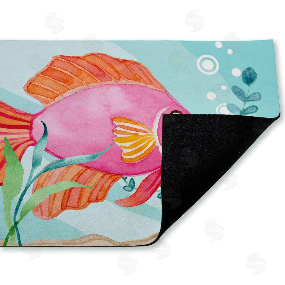 Audrey Jeanne Roberts Fun Bright Fish Underwater Unwoven Outdoor Door Mat