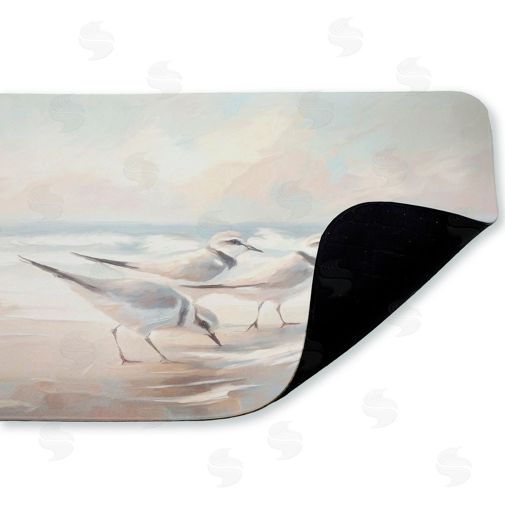 Ramona Murdock Blue Haven Bay Sandpipers Kitchen Floor Mat