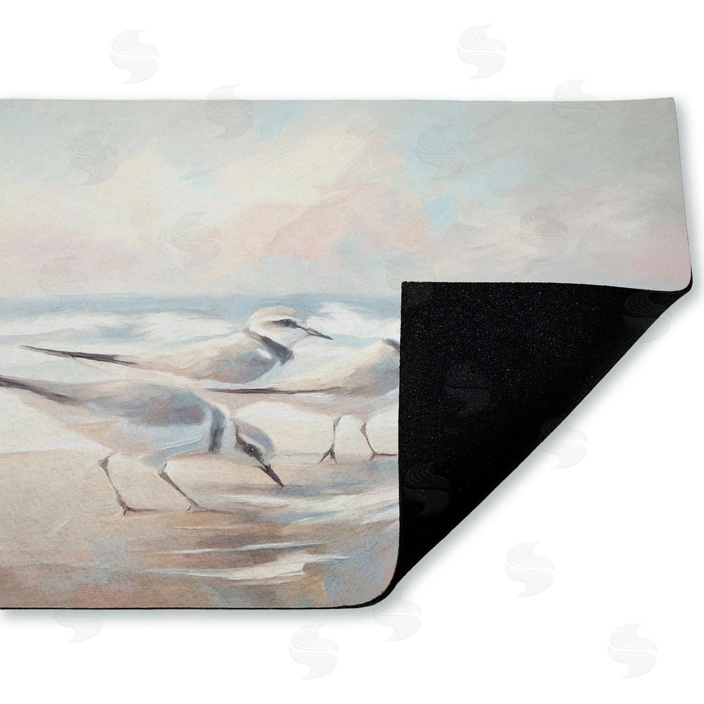 Ramona Murdock Blue Haven Bay Sandpipers Unwoven Outdoor Door Mat