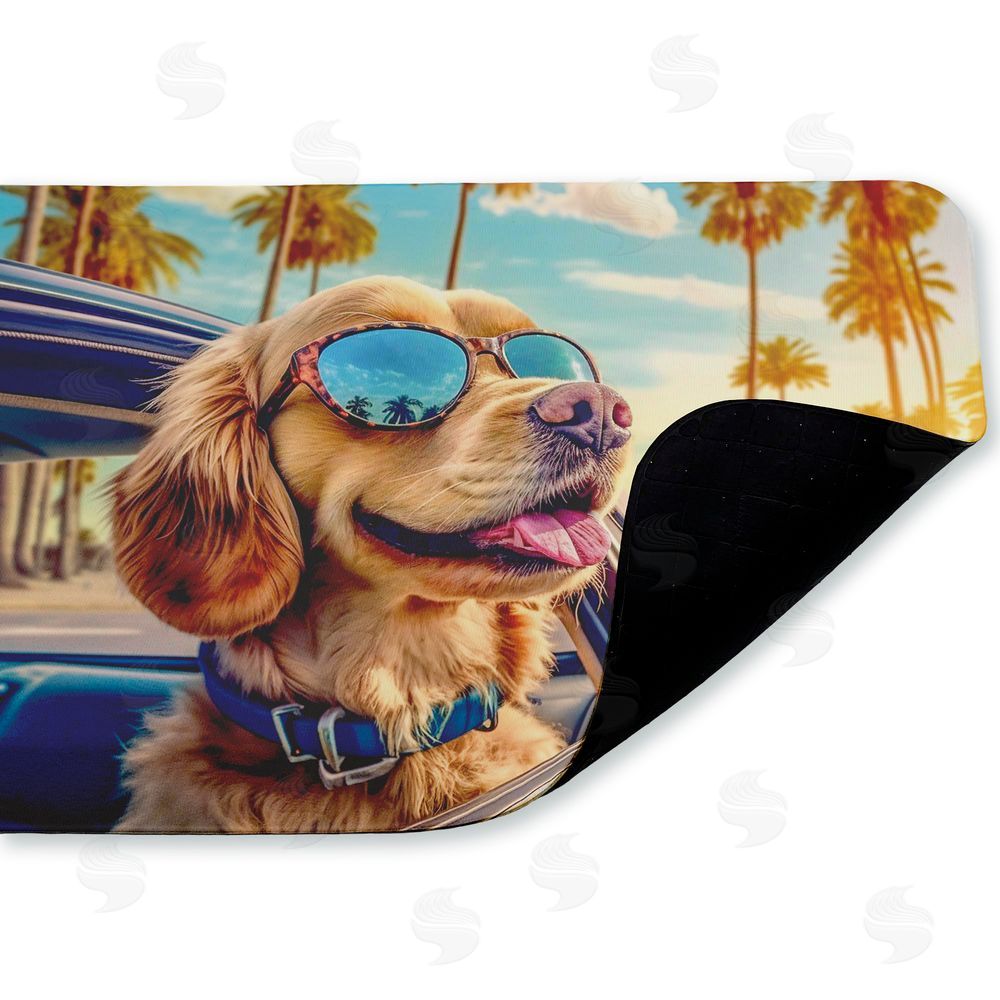 Image World Cool Puppy Tropical Sunset Kitchen Floor Mat