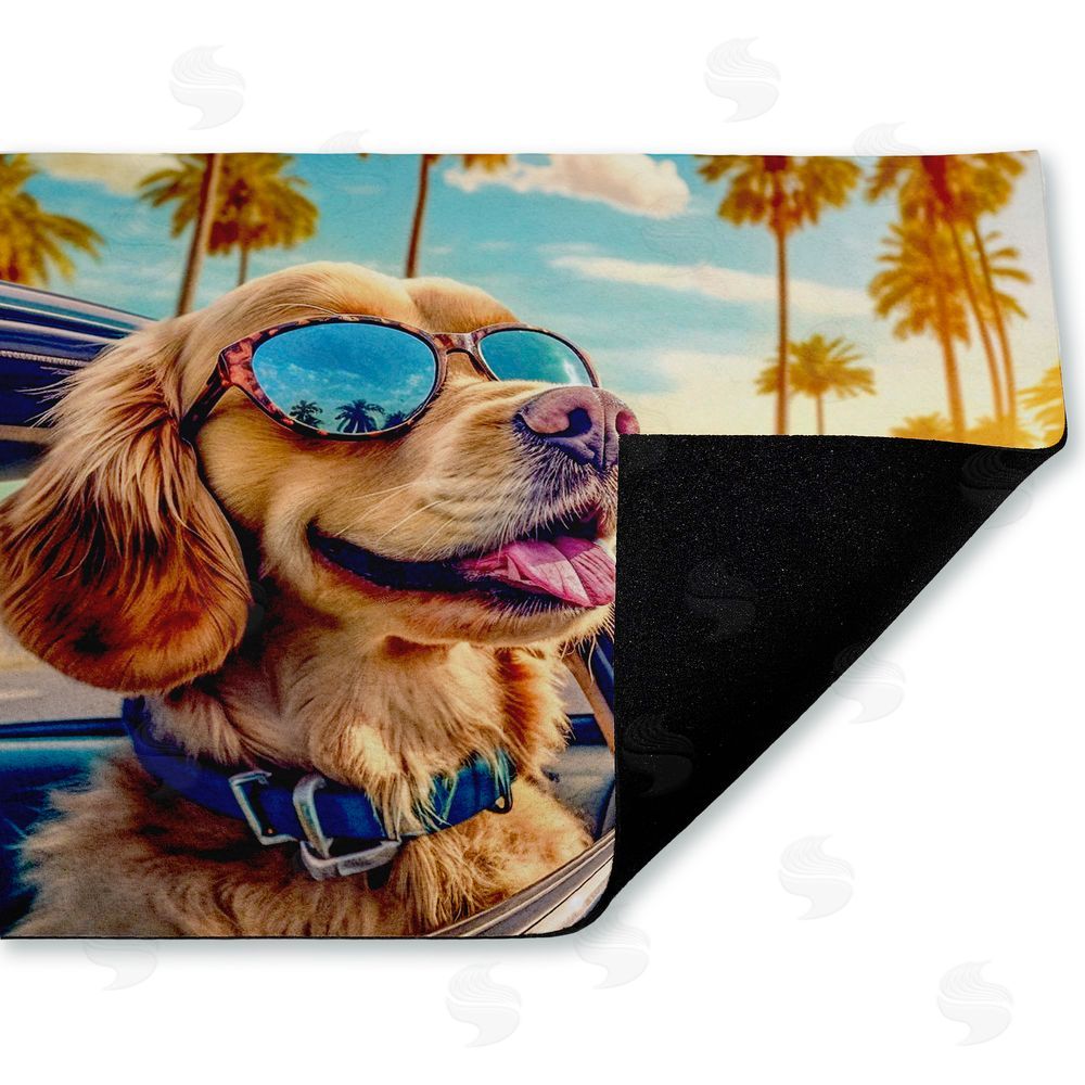 Image World Cool Puppy Tropical Sunset Unwoven Outdoor Door Mat