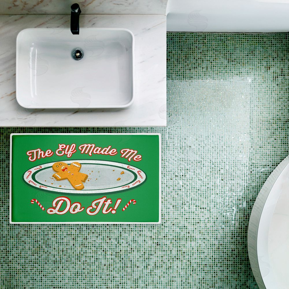 Jedco Brands Inc. The Elf Made Me Do It Plush Bathroom Floor Mat