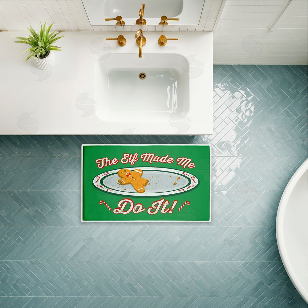 Jedco Brands Inc. The Elf Made Me Do It Plush Bathroom Floor Mat