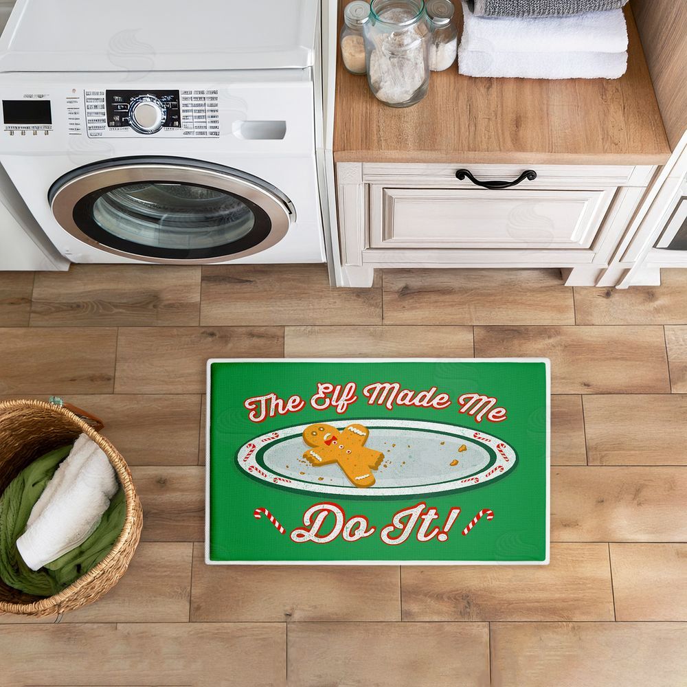 Jedco Brands Inc. The Elf Made Me Do It Plush Bathroom Floor Mat