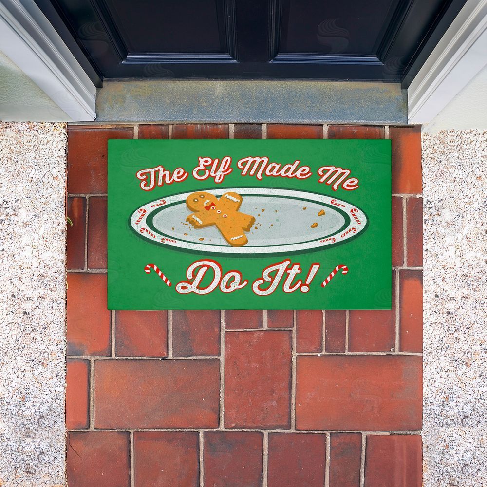 Jedco Brands Inc. The Elf Made Me Do It Unwoven Outdoor Door Mat