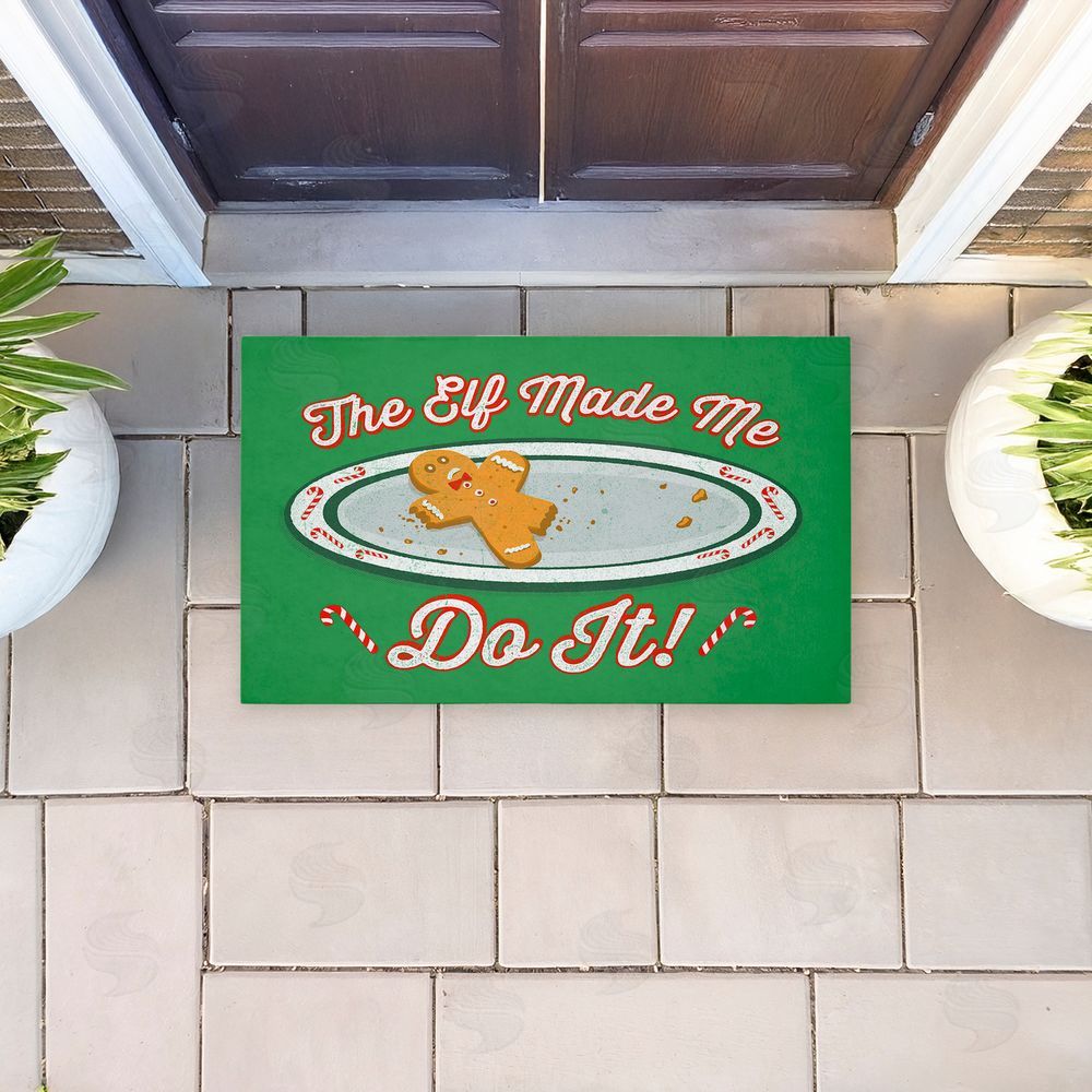 Jedco Brands Inc. The Elf Made Me Do It Unwoven Outdoor Door Mat