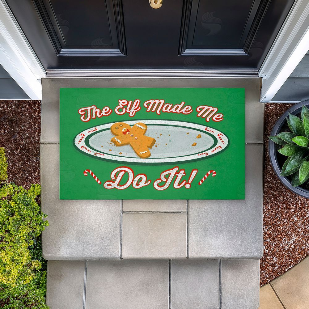 Jedco Brands Inc. The Elf Made Me Do It Unwoven Outdoor Door Mat