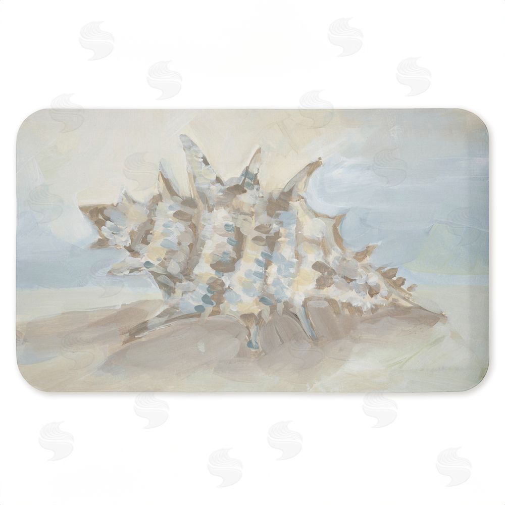 JJ Design House LLC Spiky Seashell on Shore Kitchen Floor Mat