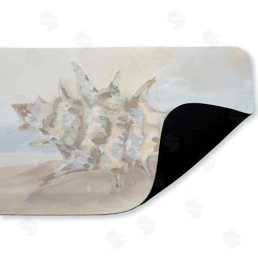 JJ Design House LLC Spiky Seashell on Shore Kitchen Floor Mat
