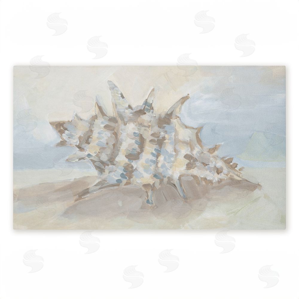 JJ Design House LLC Spiky Seashell on Shore Unwoven Outdoor Door Mat