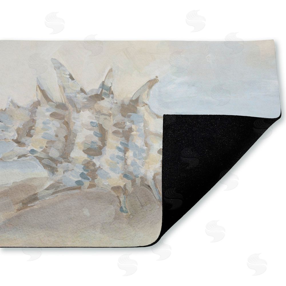 JJ Design House LLC Spiky Seashell on Shore Unwoven Outdoor Door Mat