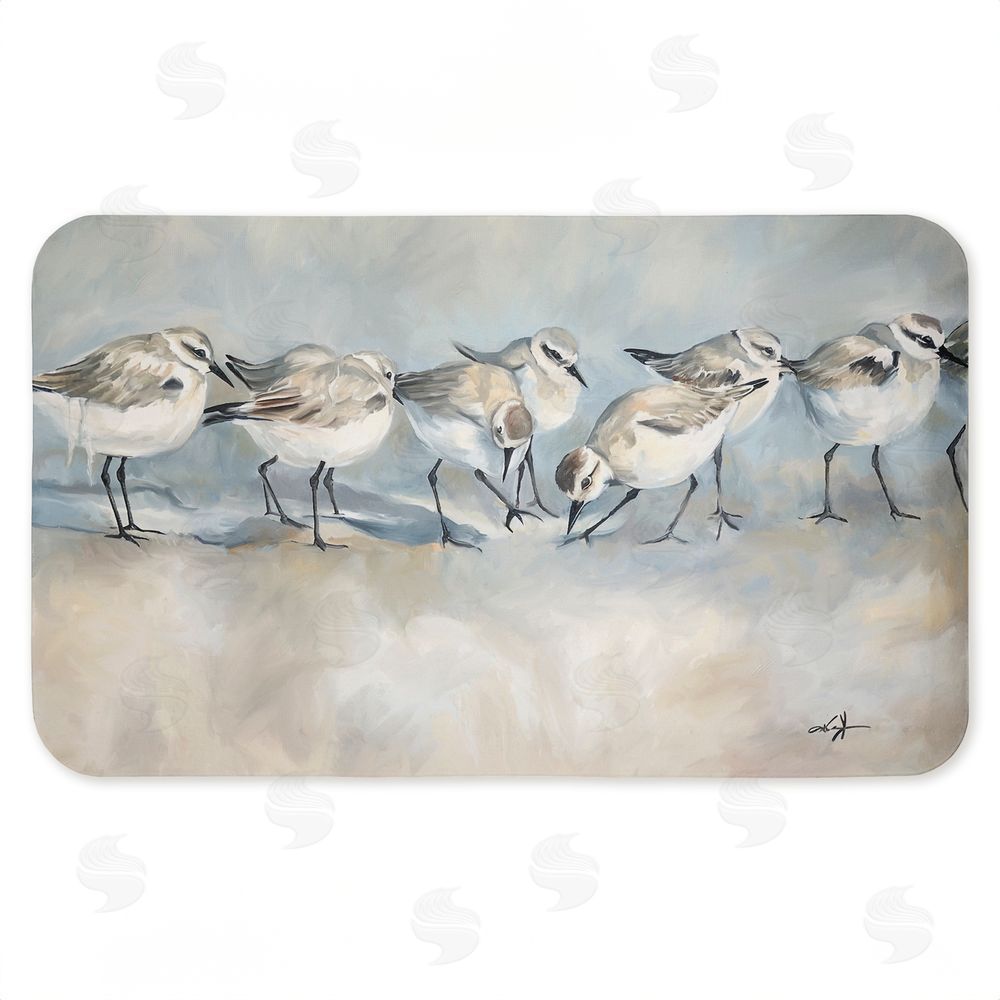 Ramona Murdock Shore Birds In A Line Kitchen Floor Mat