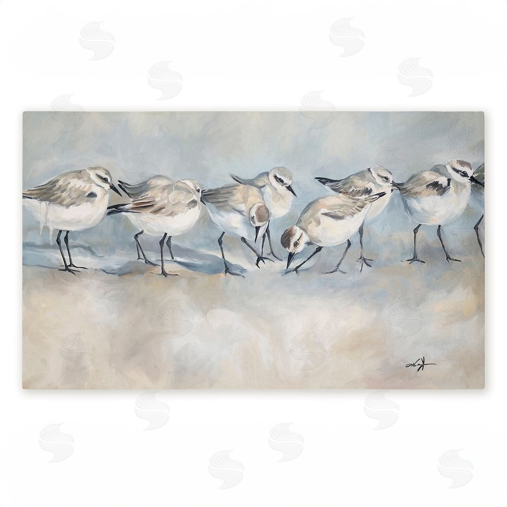Ramona Murdock Shore Birds In A Line Unwoven Outdoor Door Mat