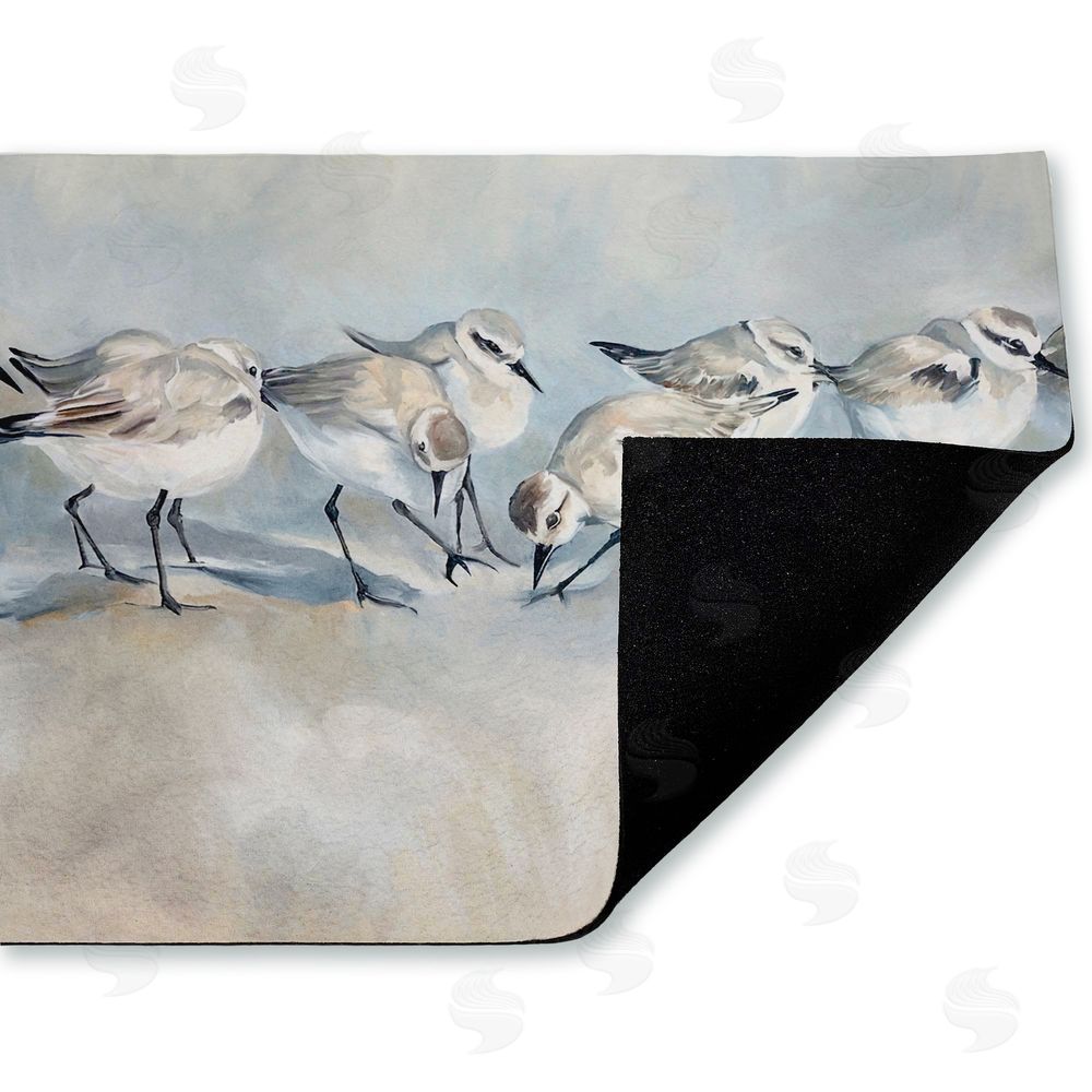 Ramona Murdock Shore Birds In A Line Unwoven Outdoor Door Mat