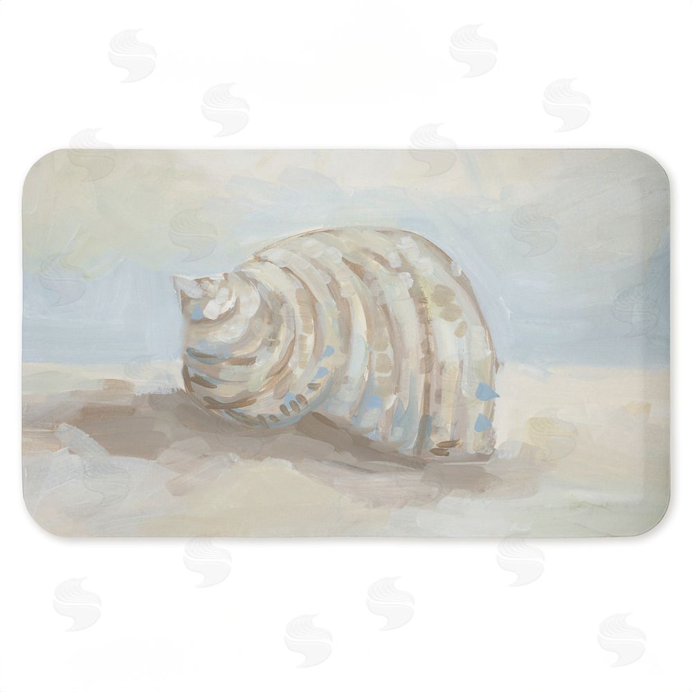JJ Design House LLC Rounded Seashell on Shore Kitchen Floor Mat
