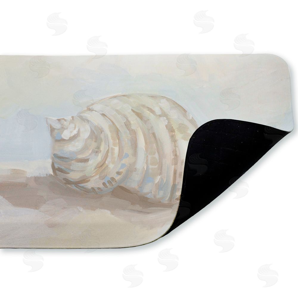 JJ Design House LLC Rounded Seashell on Shore Kitchen Floor Mat