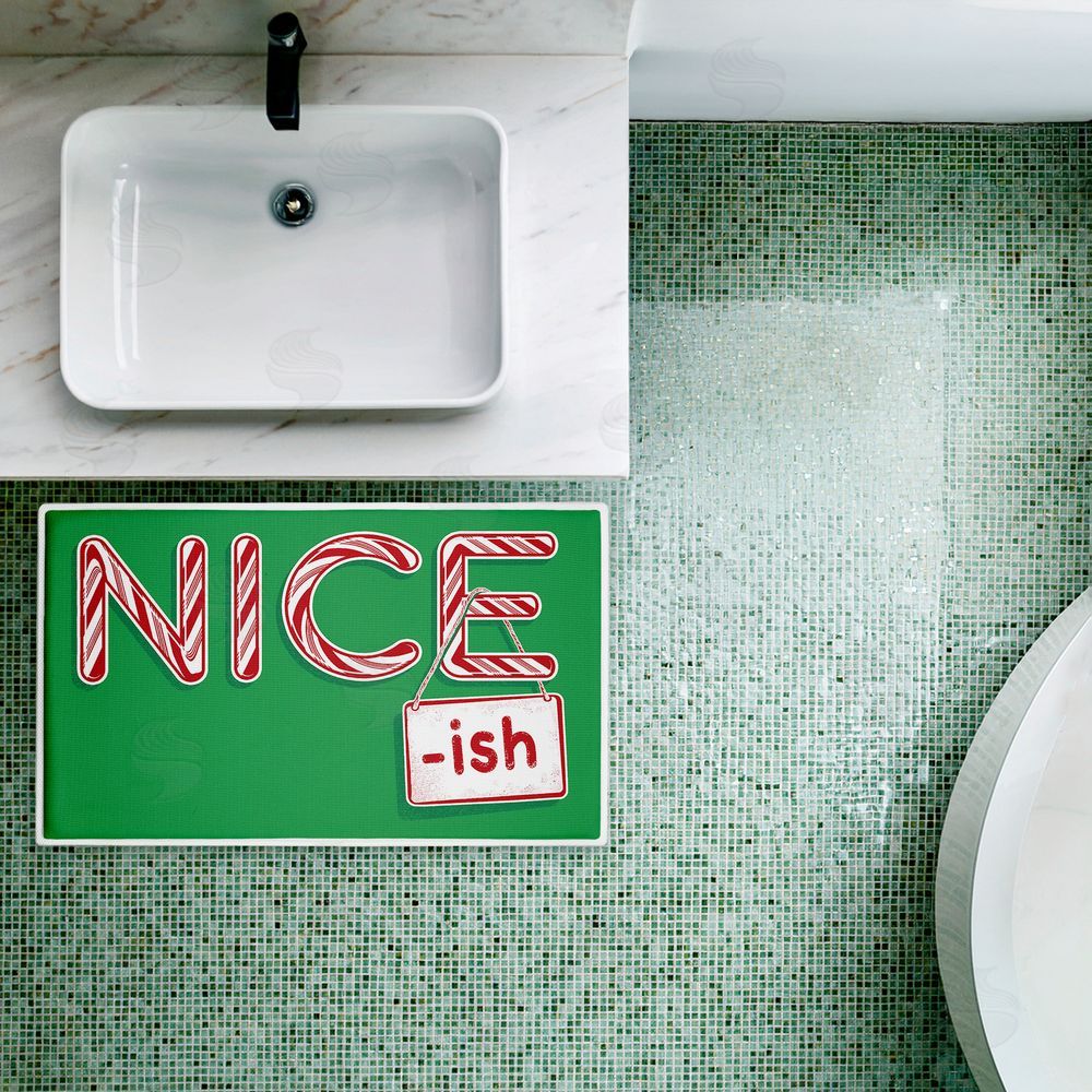 Jedco Brands Inc. Vintage Nice-ish Humor Plush Bathroom Floor Mat