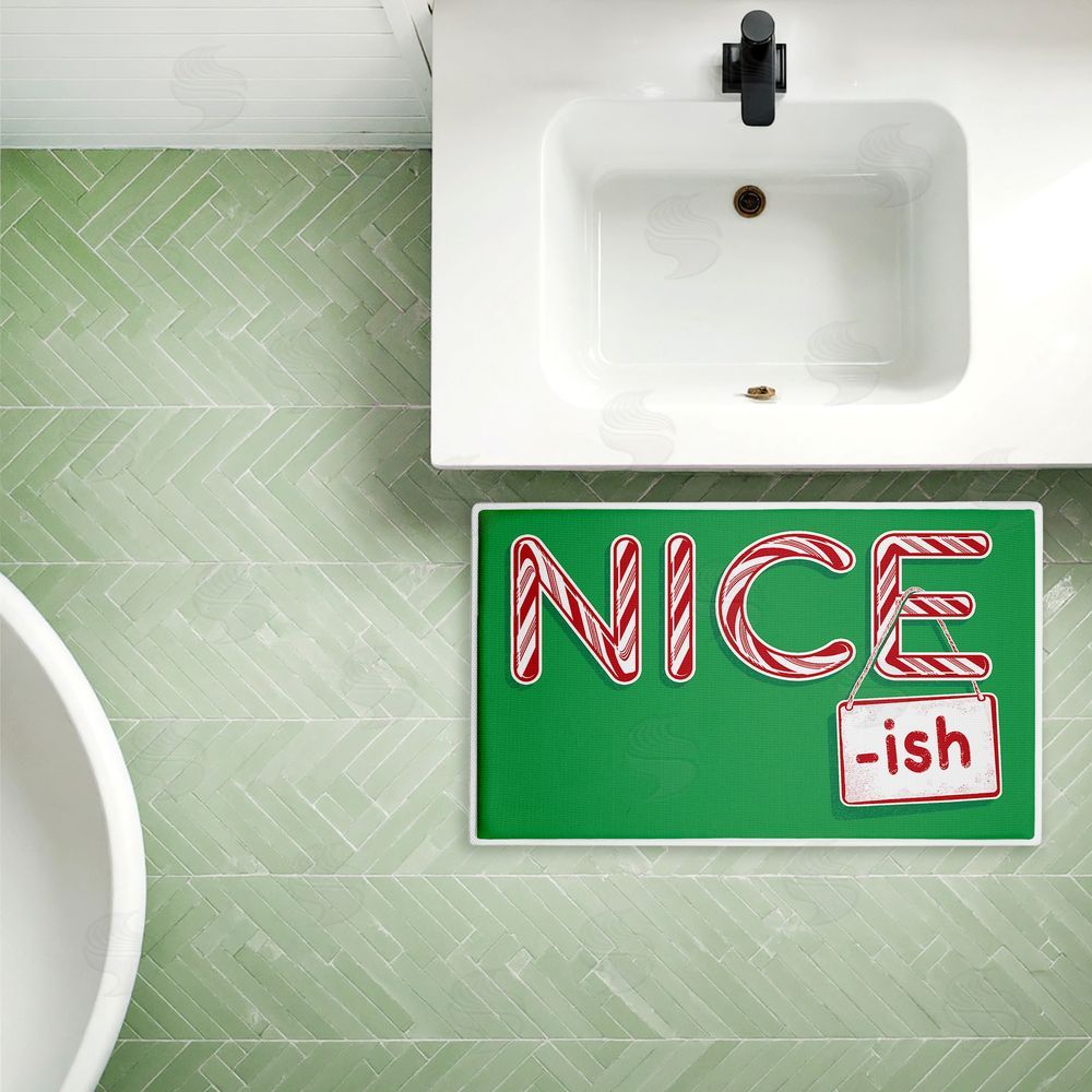 Jedco Brands Inc. Vintage Nice-ish Humor Plush Bathroom Floor Mat