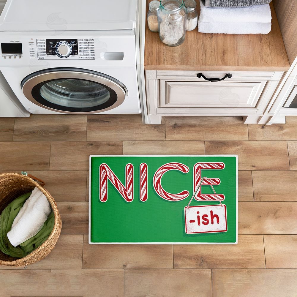 Jedco Brands Inc. Vintage Nice-ish Humor Plush Bathroom Floor Mat
