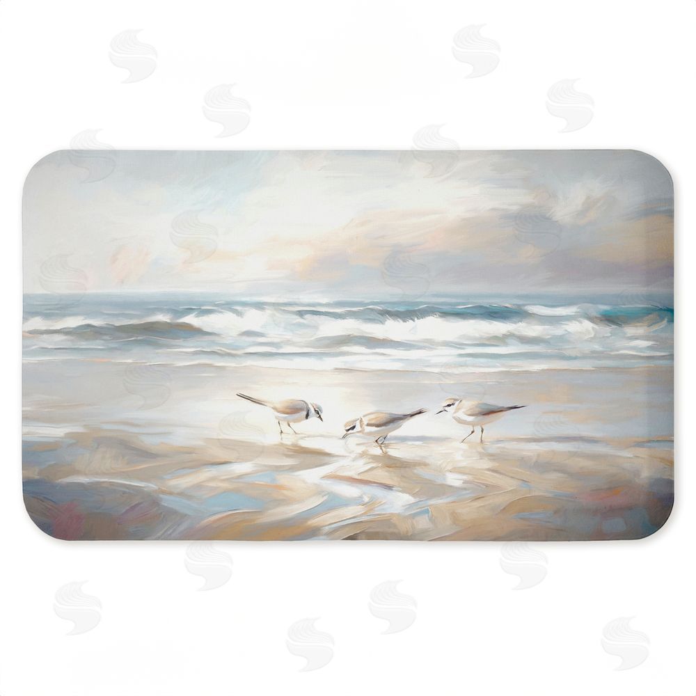 Ramona Murdock Blue Haven Bay Birds Kitchen Floor Mat
