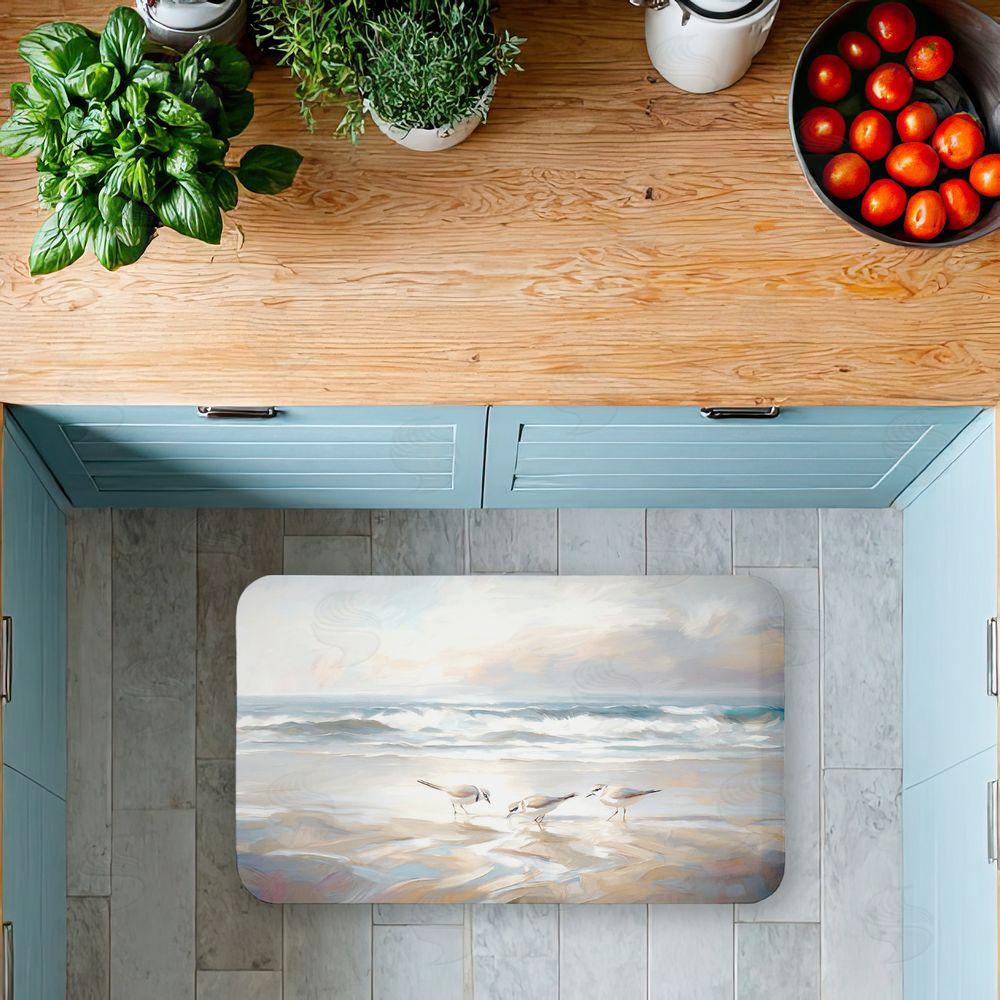 Ramona Murdock Blue Haven Bay Birds Kitchen Floor Mat