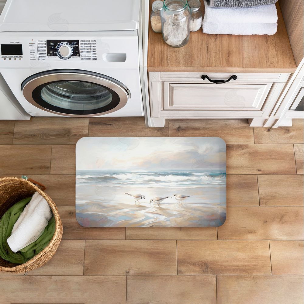 Ramona Murdock Blue Haven Bay Birds Kitchen Floor Mat