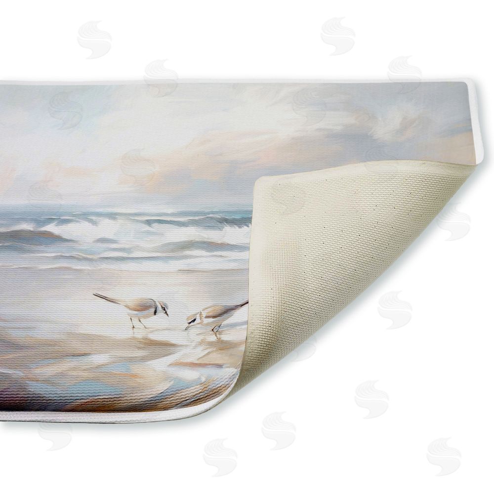 Ramona Murdock Blue Haven Bay Birds Plush Bathroom Floor Mat