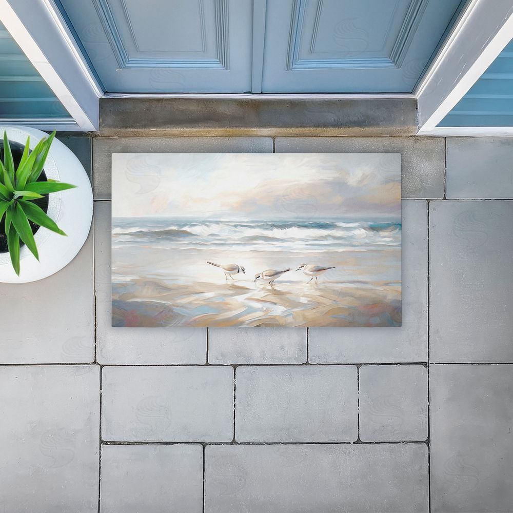 Ramona Murdock Blue Haven Bay Birds Unwoven Outdoor Door Mat