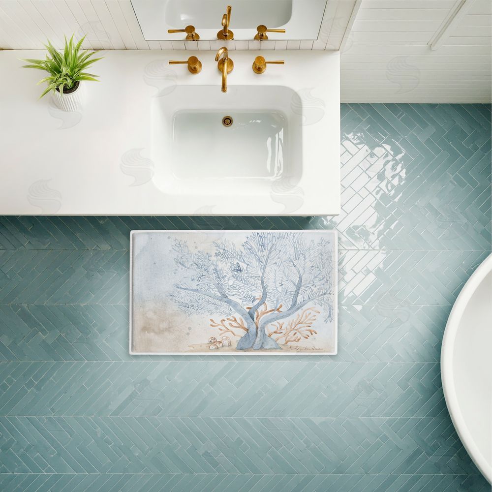 Audrey Jeanne Roberts Treasures From The Sea Plush Bathroom Floor Mat