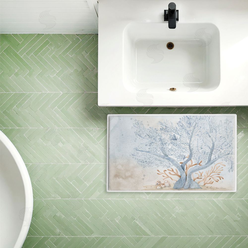 Audrey Jeanne Roberts Treasures From The Sea Plush Bathroom Floor Mat