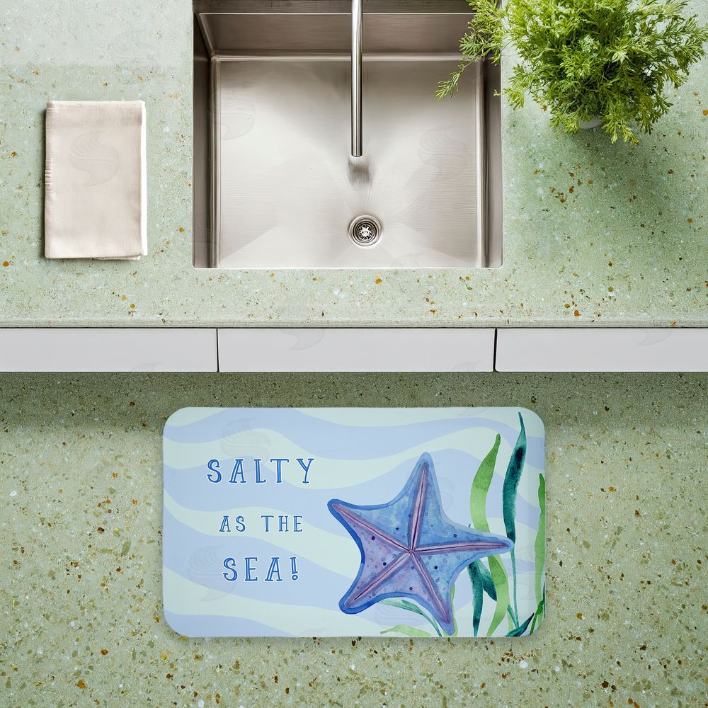 Audrey Jeanne Roberts Salty As The Sea Kitchen Floor Mat