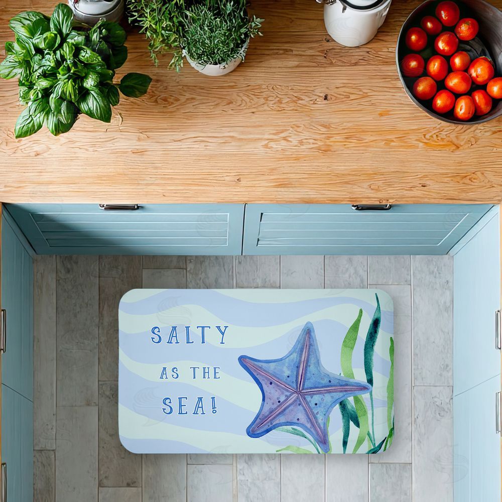 Audrey Jeanne Roberts Salty As The Sea Kitchen Floor Mat