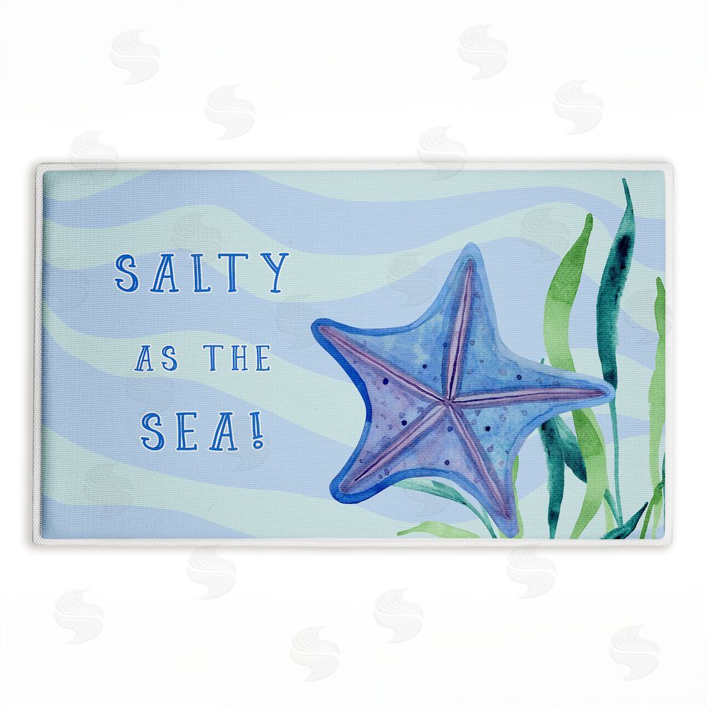 Audrey Jeanne Roberts Salty As The Sea Plush Bathroom Floor Mat