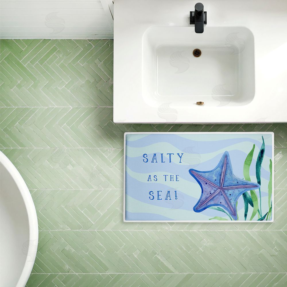 Audrey Jeanne Roberts Salty As The Sea Plush Bathroom Floor Mat