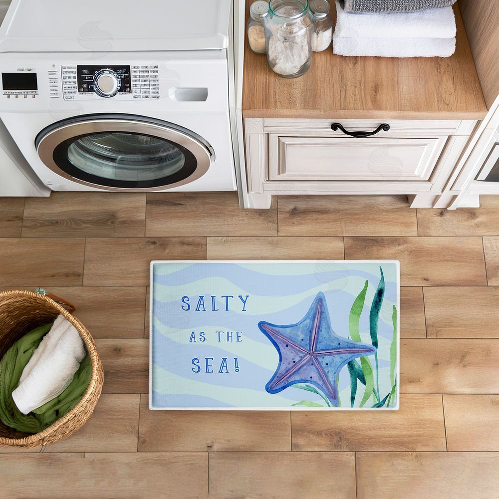 Audrey Jeanne Roberts Salty As The Sea Plush Bathroom Floor Mat