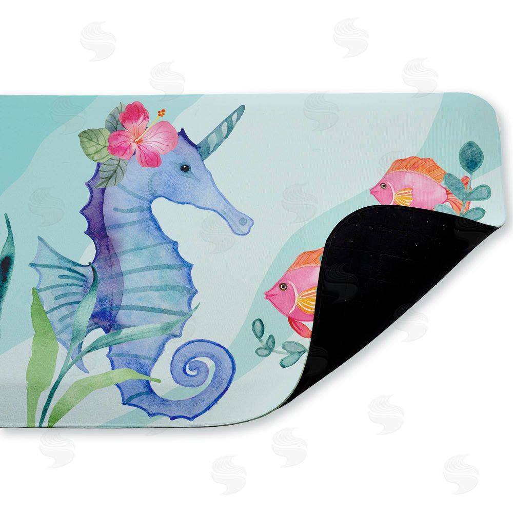 Audrey Jeanne Roberts Horned Seahorse & Fish Kitchen Floor Mat