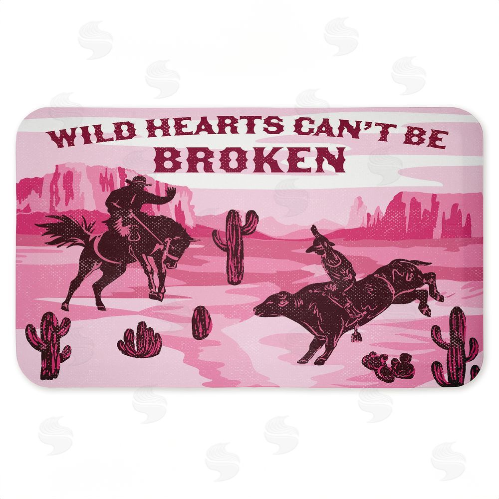 Diane Labombarbe Wild Hearts Can't Be Broken Kitchen Floor Mat
