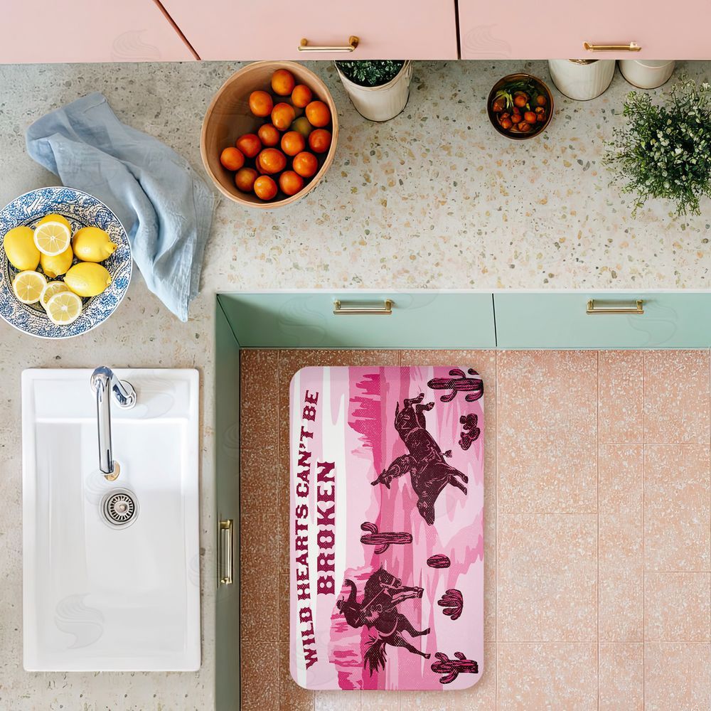 Diane Labombarbe Wild Hearts Can't Be Broken Kitchen Floor Mat