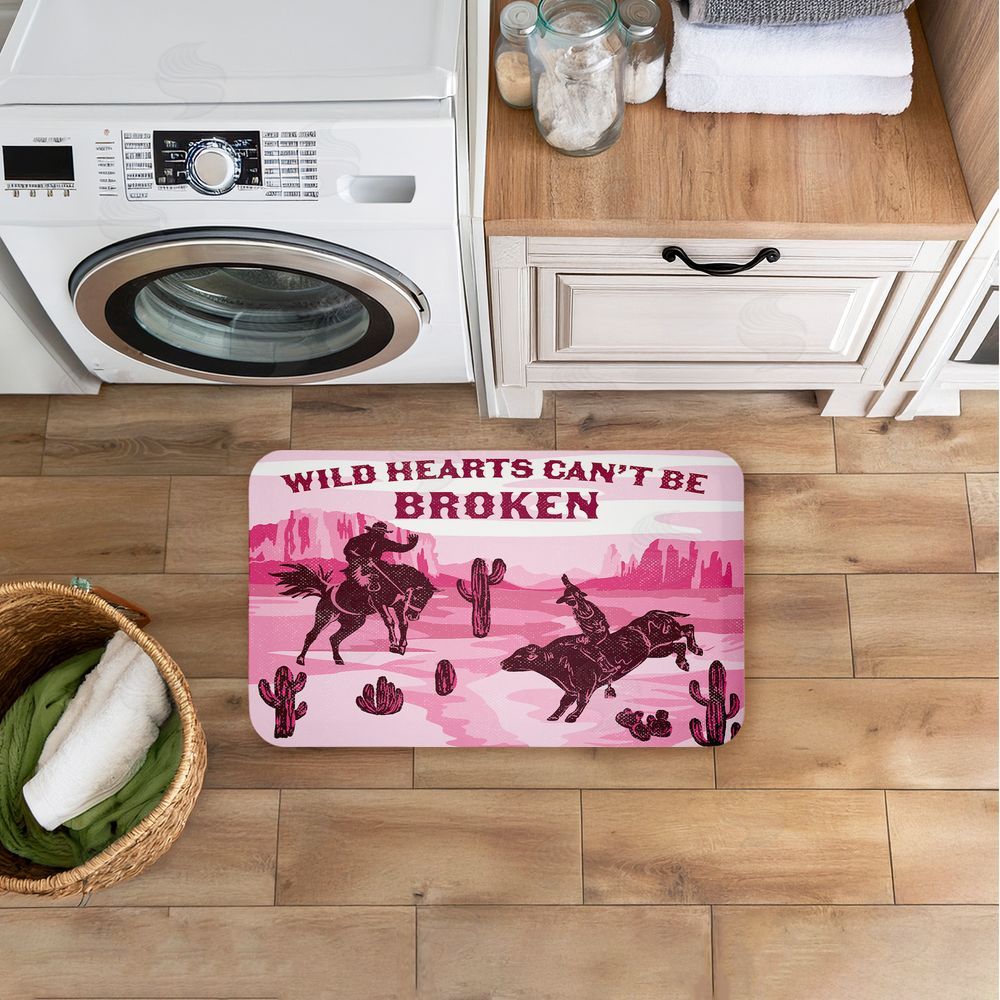 Diane Labombarbe Wild Hearts Can't Be Broken Kitchen Floor Mat