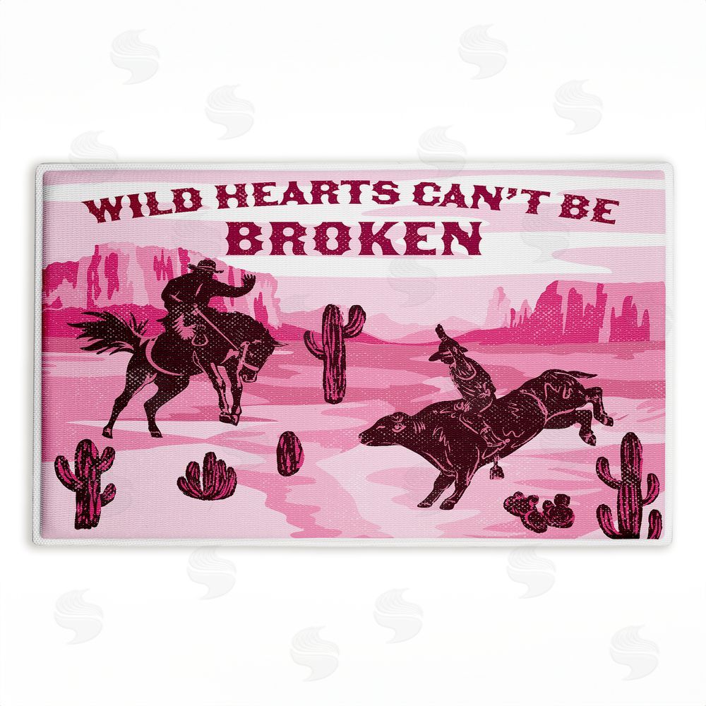 Diane Labombarbe Wild Hearts Can't Be Broken Plush Bathroom Floor Mat