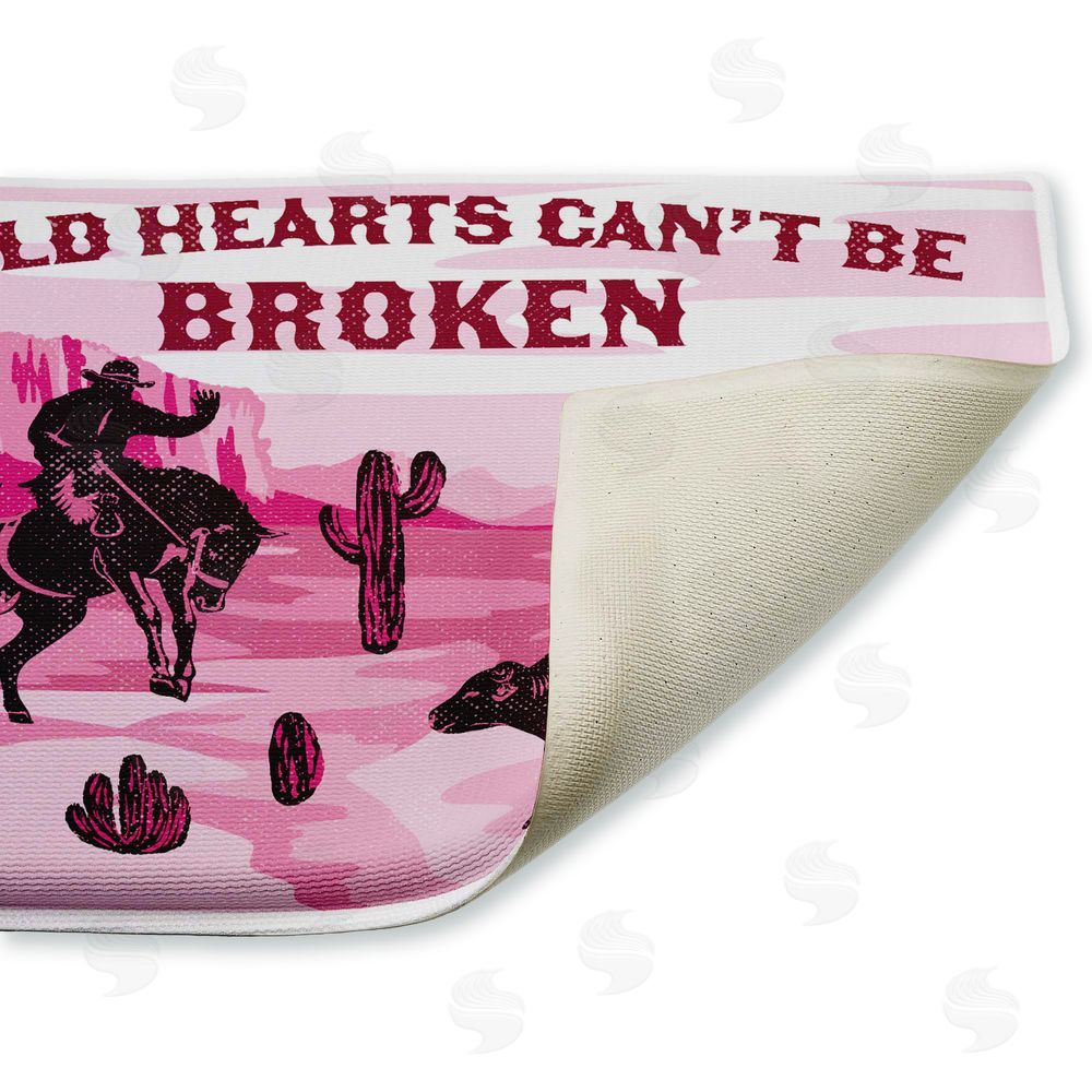 Diane Labombarbe Wild Hearts Can't Be Broken Plush Bathroom Floor Mat
