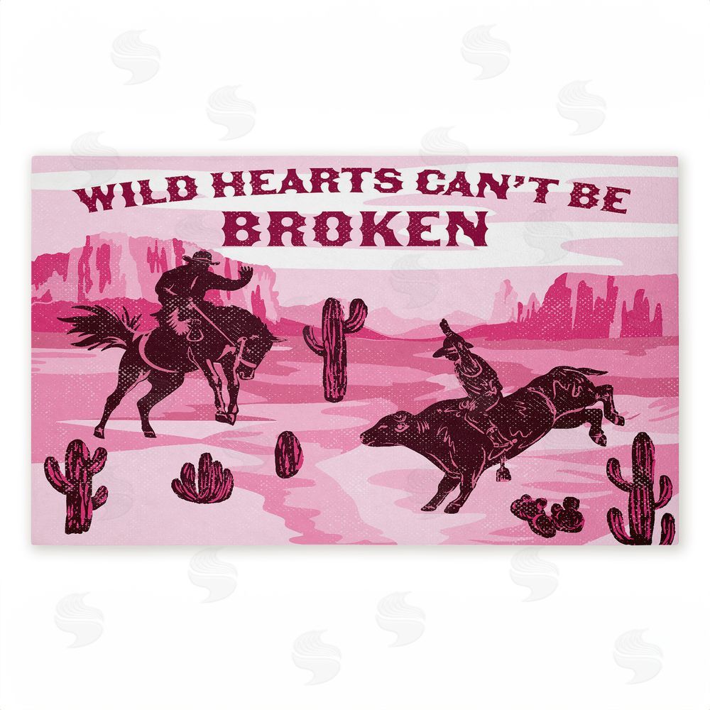 Diane Labombarbe Wild Hearts Can't Be Broken Unwoven Outdoor Door Mat