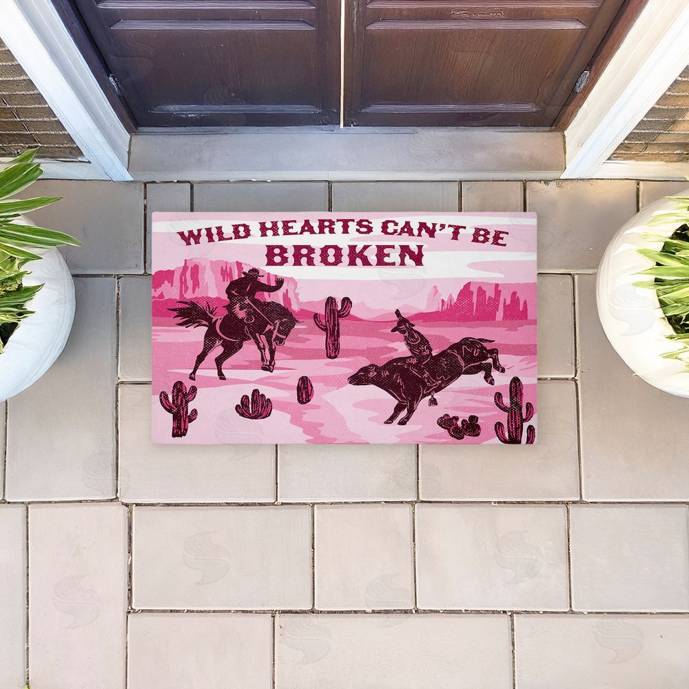 Diane Labombarbe Wild Hearts Can't Be Broken Unwoven Outdoor Door Mat