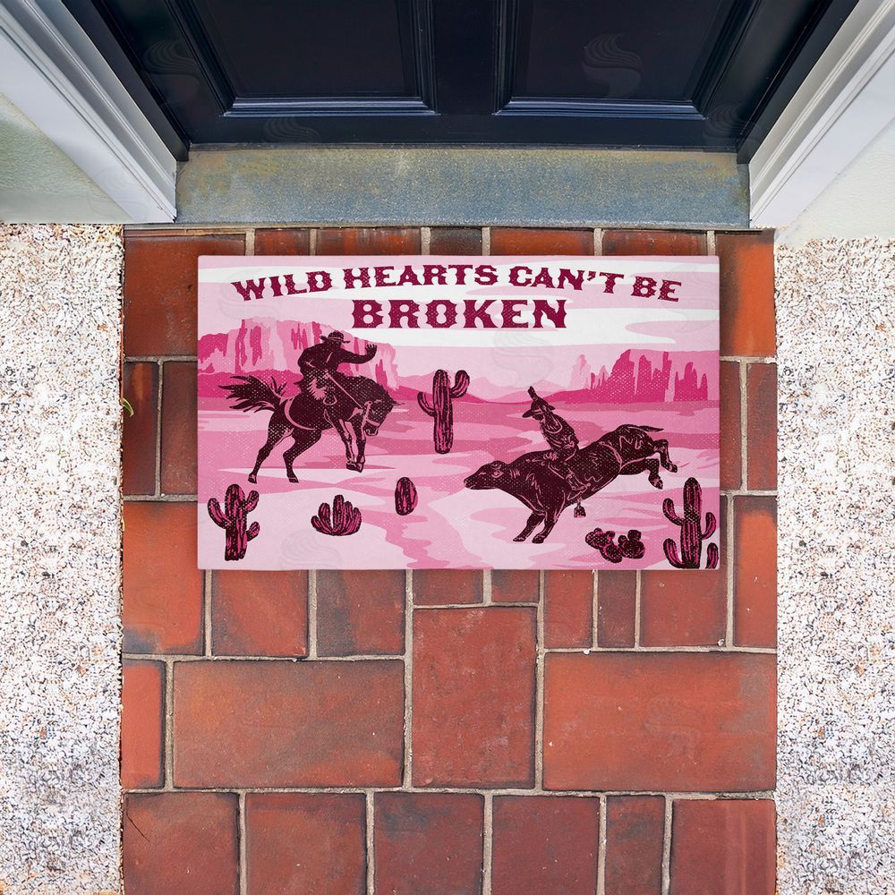 Diane Labombarbe Wild Hearts Can't Be Broken Unwoven Outdoor Door Mat